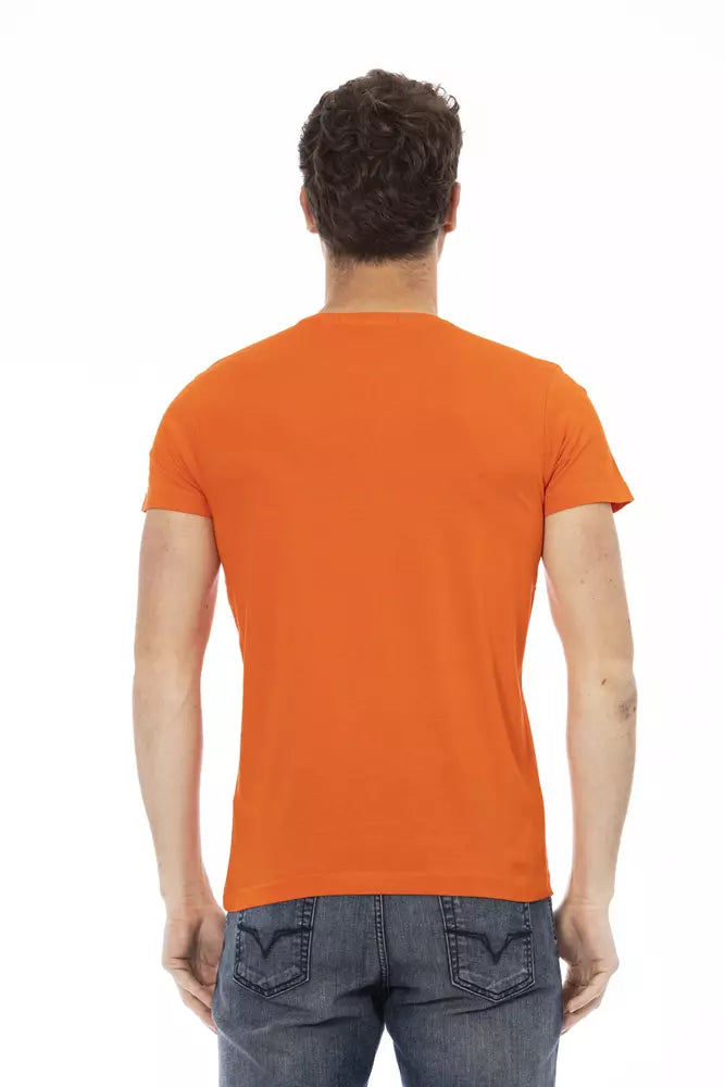 T-shirt da uomo in cotone arancione Trussardi Action