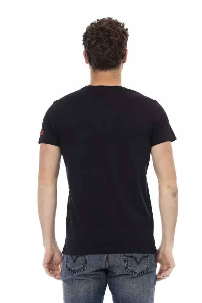 T-shirt Trussardi Action in cotone nero da uomo