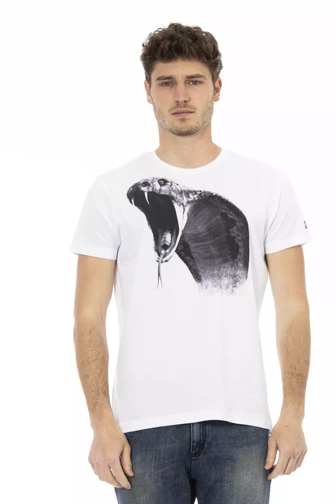 T-shirt Trussardi Action in cotone bianco da uomo