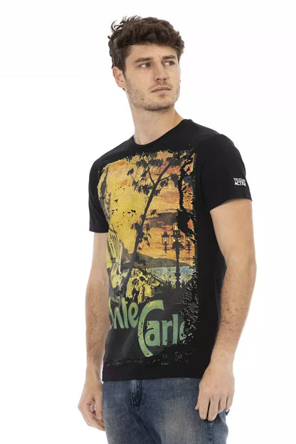 Trussardi Action T-shirt da uomo in cotone nero