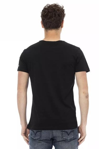 Trussardi Action T-shirt da uomo in cotone nero