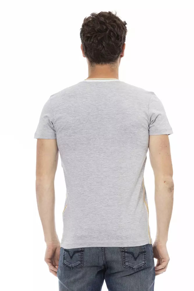 T-shirt Trussardi Action in cotone grigio da uomo