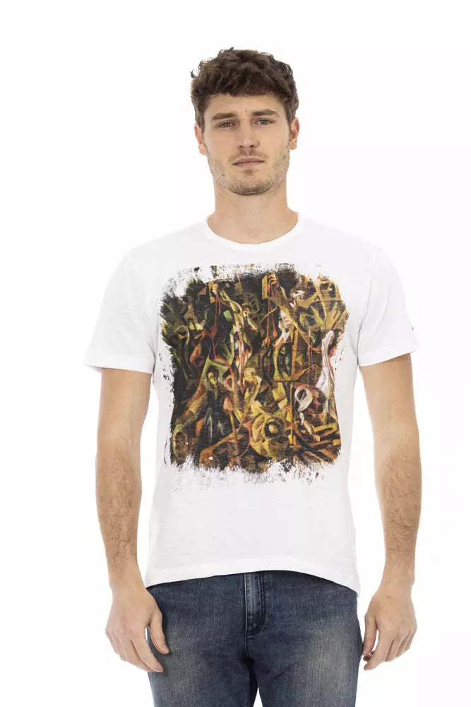 T-shirt Trussardi Action in cotone bianco da uomo