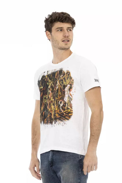 T-shirt Trussardi Action in cotone bianco da uomo