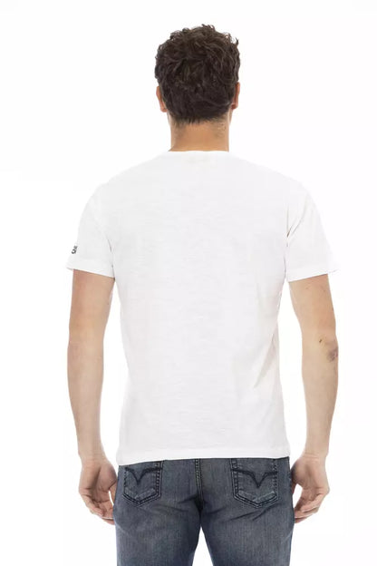 T-shirt Trussardi Action in cotone bianco da uomo