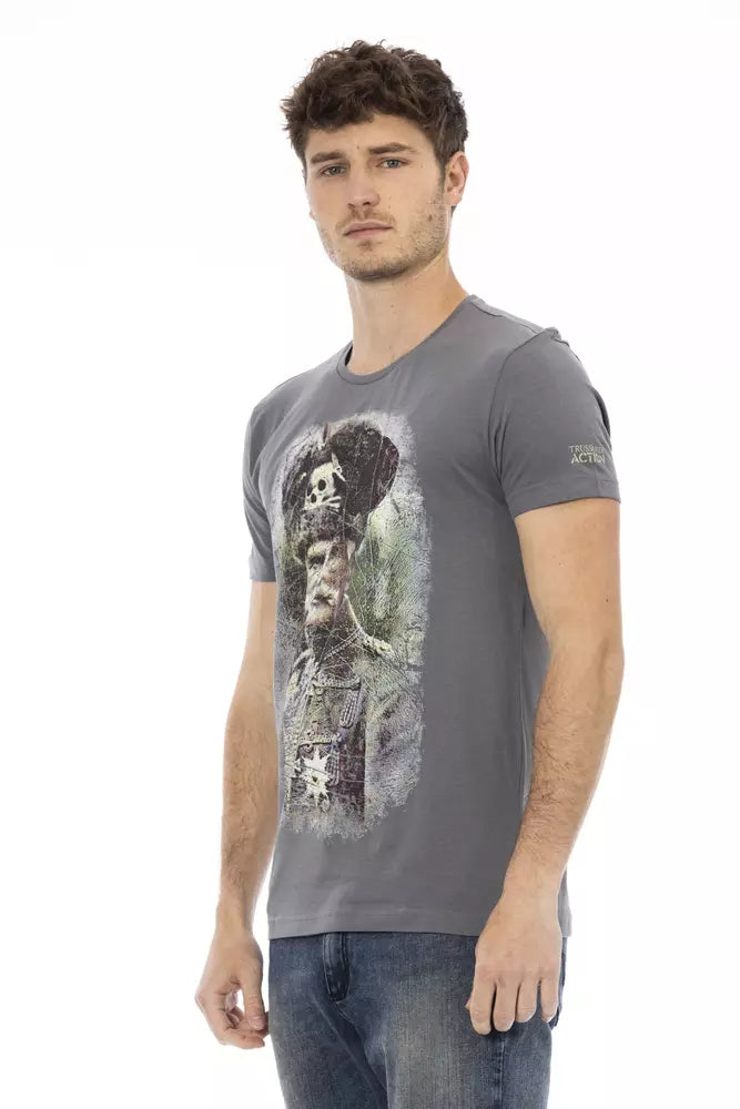 Trussardi Action T-Shirt Uomo Cotone Grigio