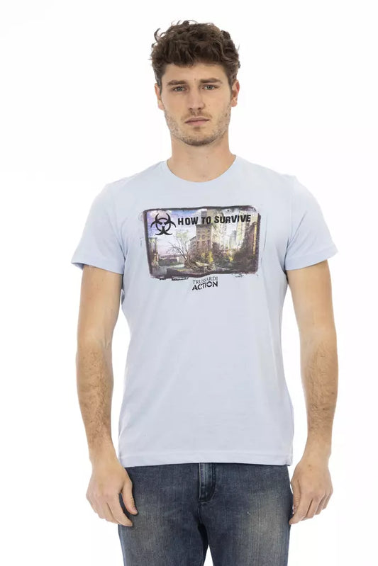 Trussardi Action T-Shirt Uomo Cotone Azzurro Chiaro