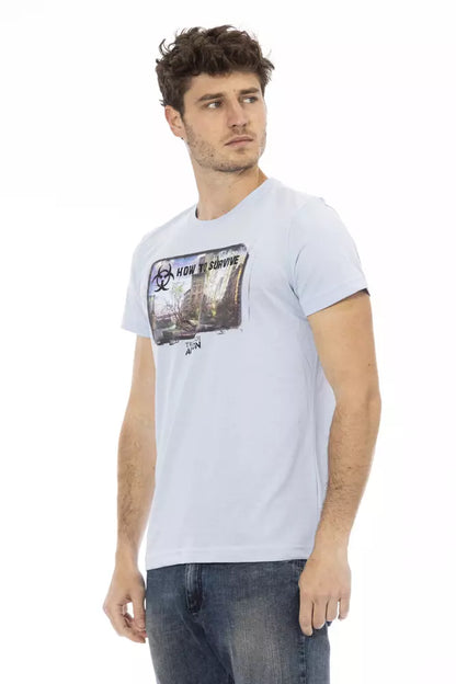 Trussardi Action T-Shirt Uomo Cotone Azzurro Chiaro