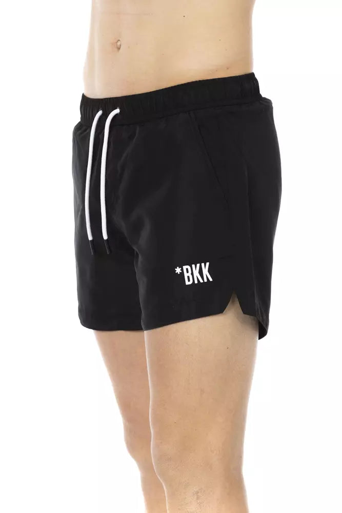 Bikkembergs Pantaloncini da bagno da uomo in poliestere nero