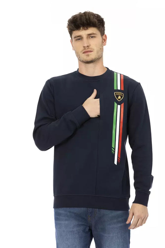 Automobili Lamborghini Maglione da uomo in cotone blu