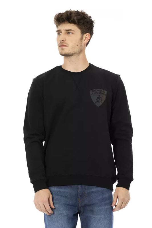 Automobili Lamborghini Maglione da uomo in cotone nero