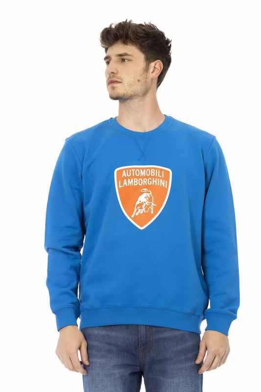 Automobili Lamborghini Maglione da uomo in cotone blu