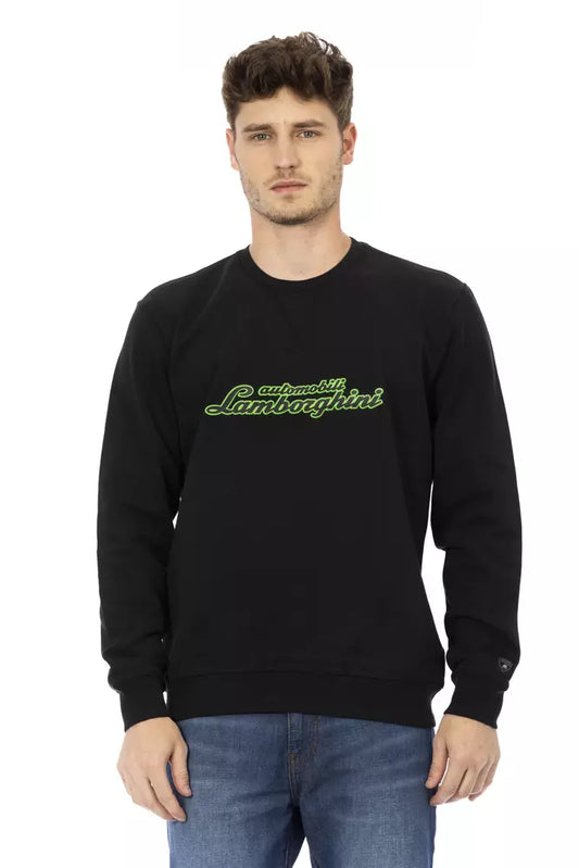 Automobili Lamborghini Maglione da uomo in cotone nero