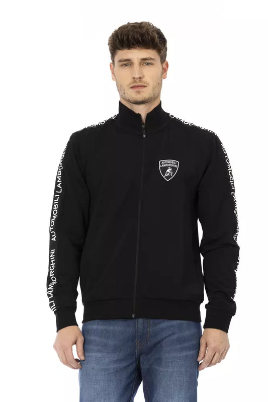 Automobili Lamborghini Black Polyester Men Sweatshirt