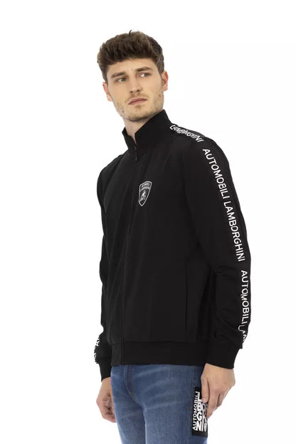 Automobili Lamborghini Black Polyester Men Sweatshirt