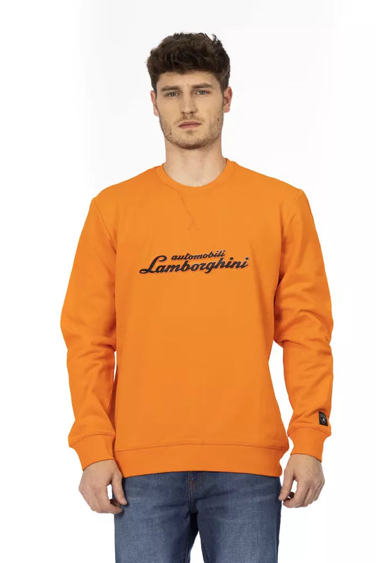 Automobili Lamborghini Maglione da uomo in cotone arancione