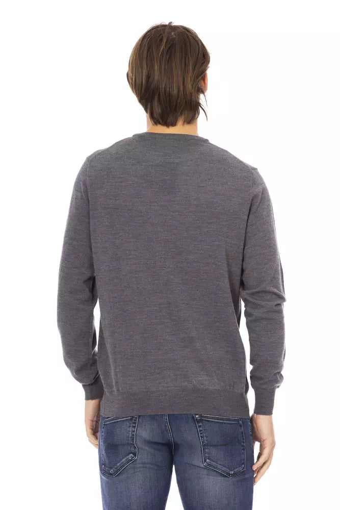 Baldinini Trend Gray Fabric Men Sweater