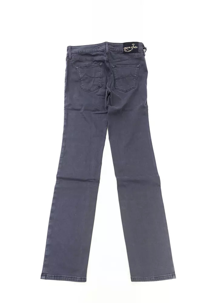 Jacob Cohen Blue Cotton-Like Women's Jean