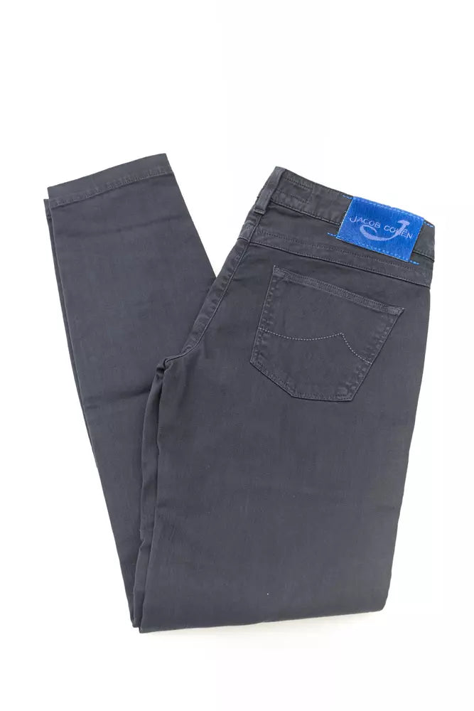 Jeans Jacob Cohen Chic slim fit con etichetta in pelle di cavallino