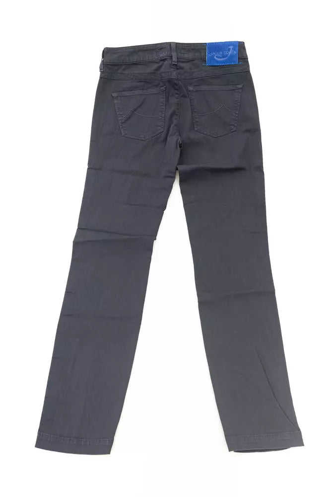 Jeans Jacob Cohen Chic slim fit con etichetta in pelle di cavallino