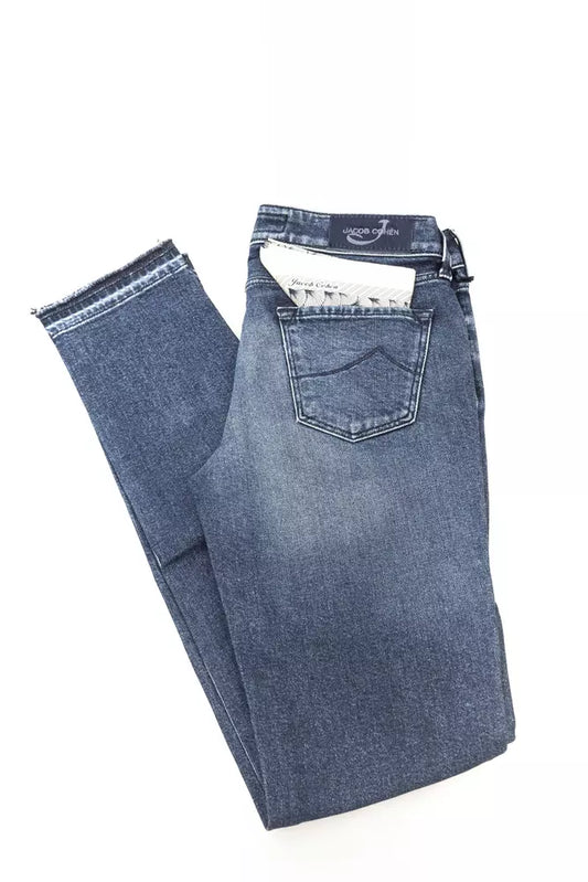 Jeans aderenti da donna in cotone blu Jacob Cohen