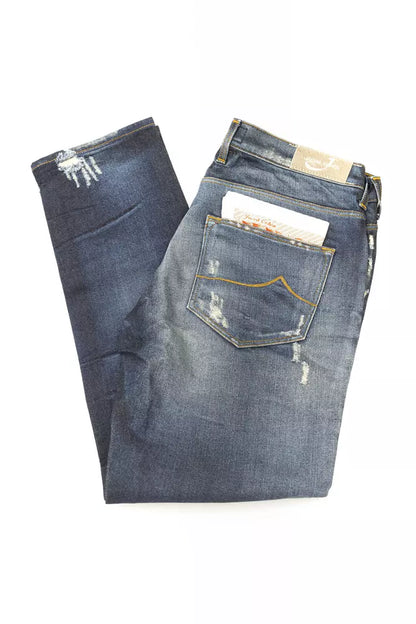 Jeans da donna in cotone blu Jacob Cohen