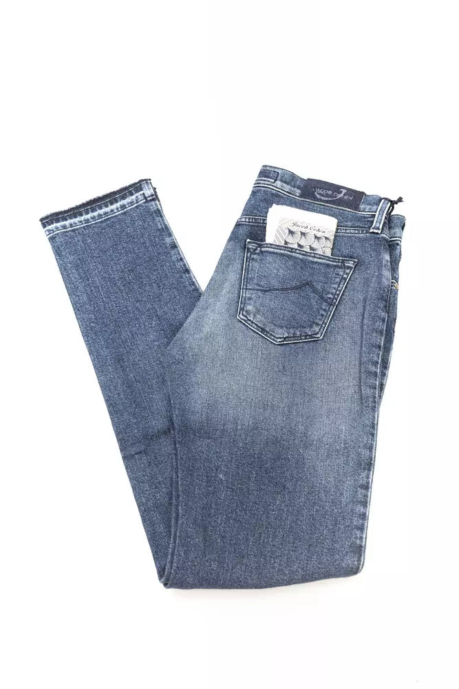 Jeans Jacob Cohen eleganti con frange slim fit