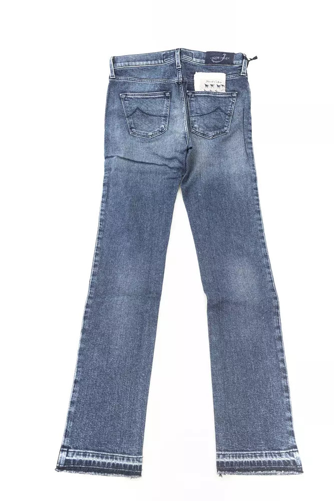 Jeans Jacob Cohen eleganti con frange slim fit