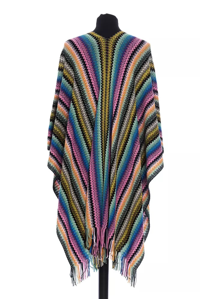 Poncho donna in lana multicolore Missoni