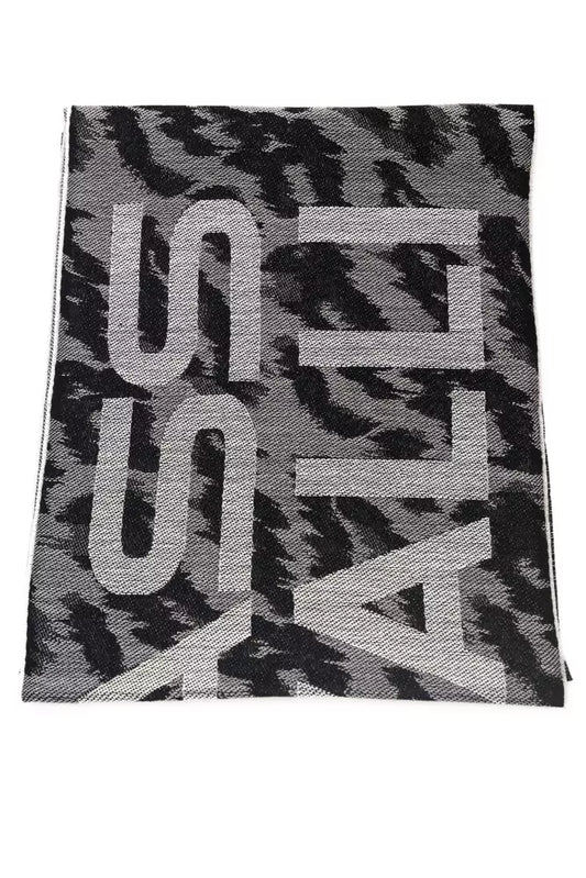 Cavalli Class Gray Wool Men Scarf