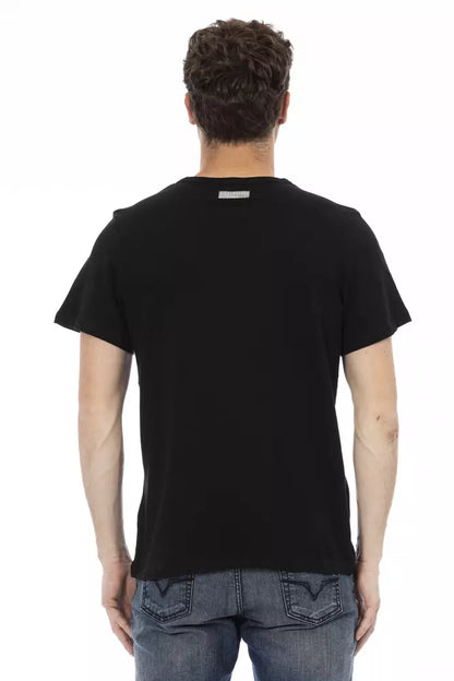 T-shirt da uomo in cotone nero Bikkembergs