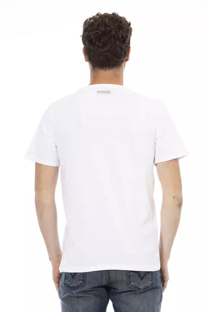 T-shirt da uomo in cotone bianco Bikkembergs