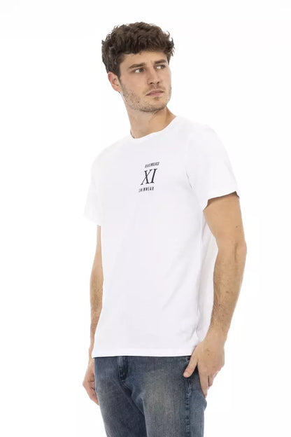 T-shirt da uomo in cotone bianco Bikkembergs