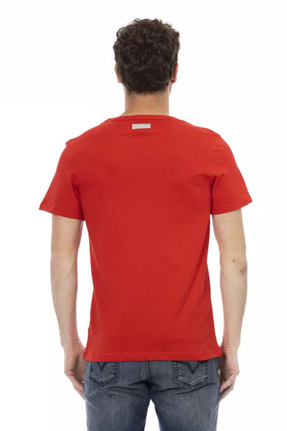 T-shirt da uomo in cotone rosso Bikkembergs