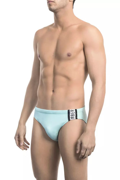 Bikkembergs Costume da bagno uomo in poliammide azzurro chiaro