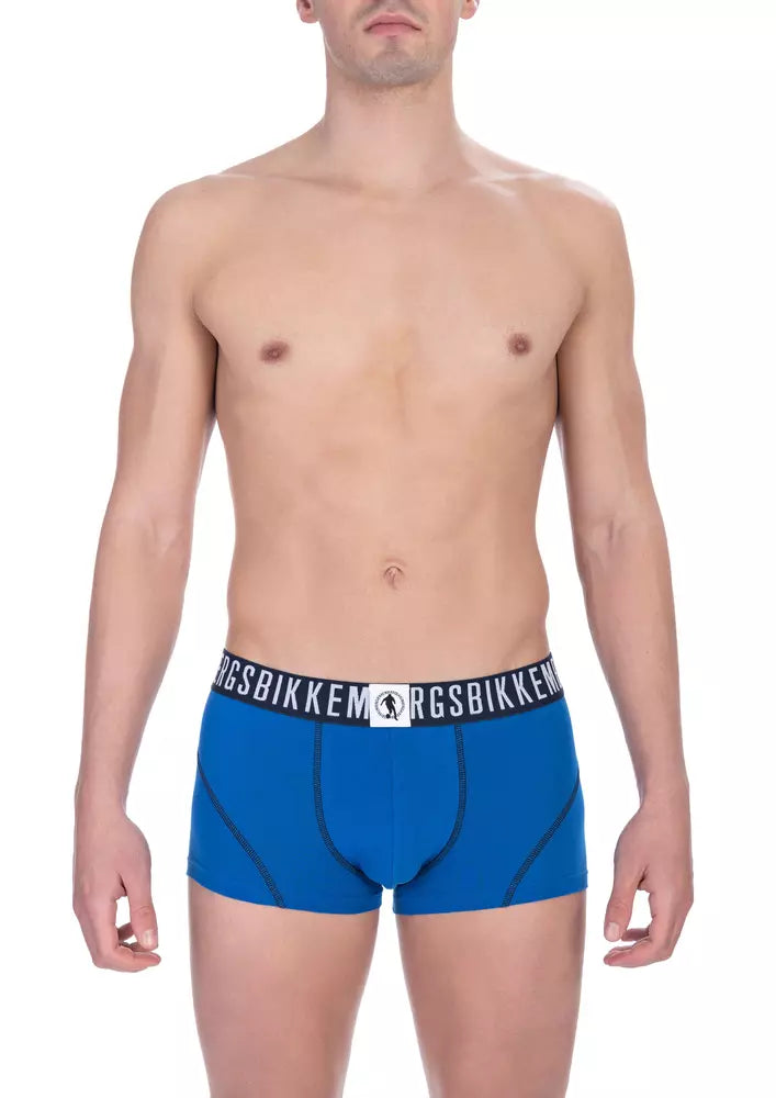 Bikkembergs Confezione da boxer intimo uomo in cotone blu