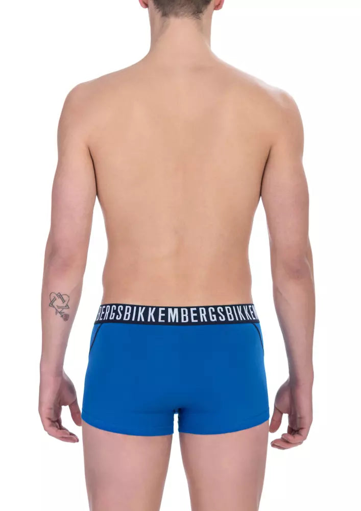 Bikkembergs Confezione da boxer intimo uomo in cotone blu