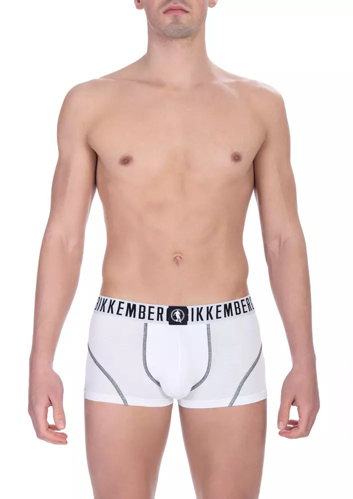 Bikkembergs Boxer intimo da uomo in cotone bianco