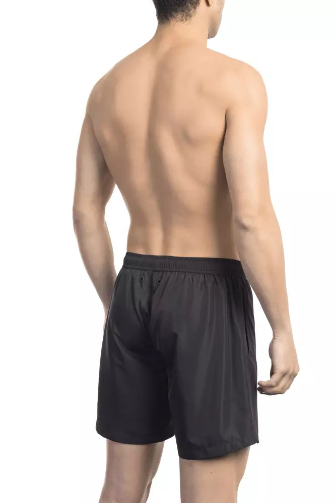 Bikkembergs Pantaloncini da bagno da uomo in poliestere nero