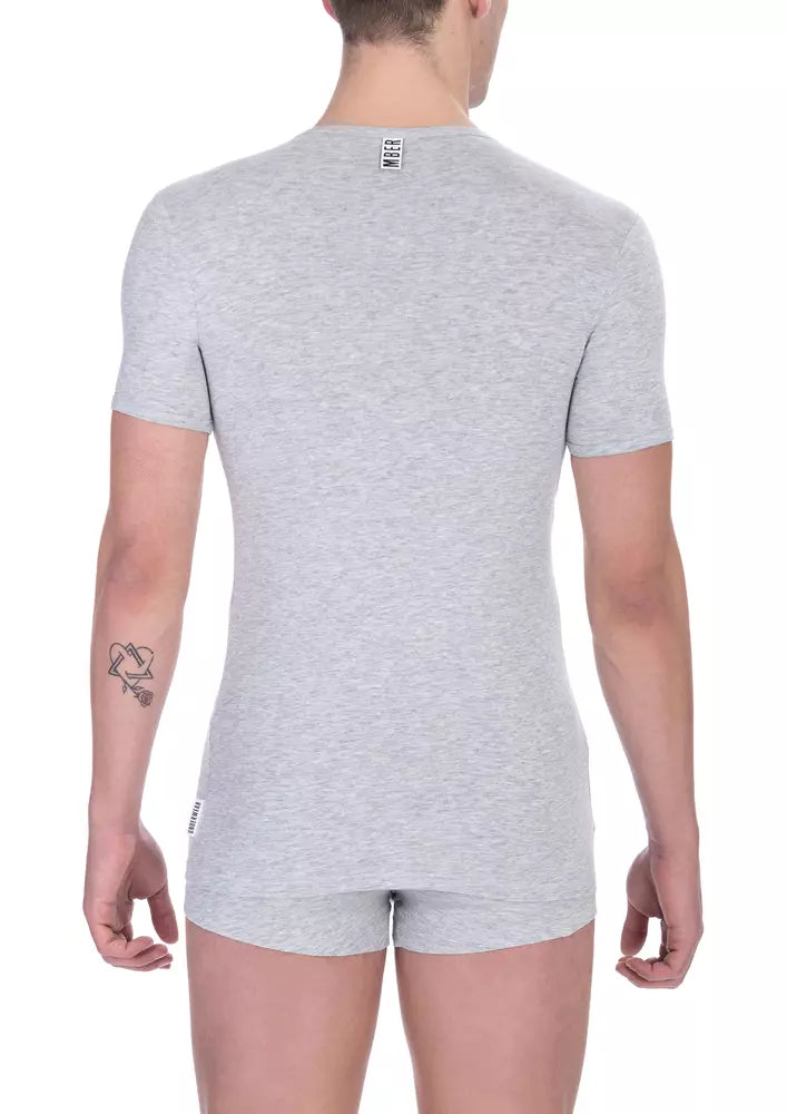 T-shirt uomo cotone grigio Bikkembergs