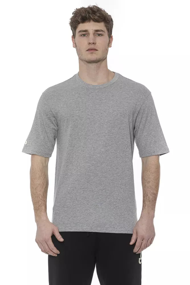 T-shirt da uomo in cotone grigio Tond