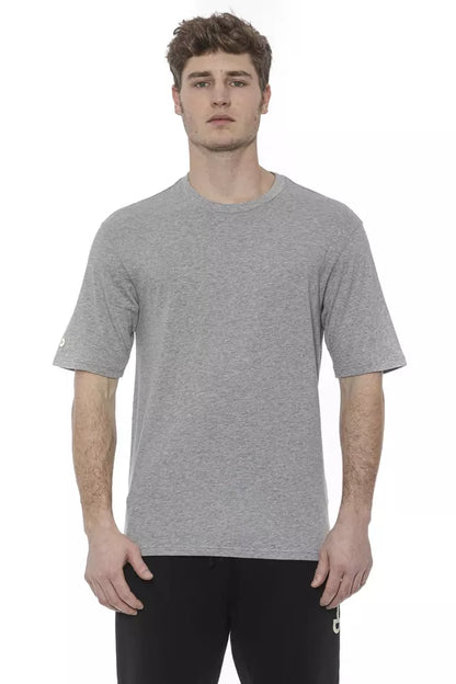 T-shirt da uomo in cotone grigio Tond