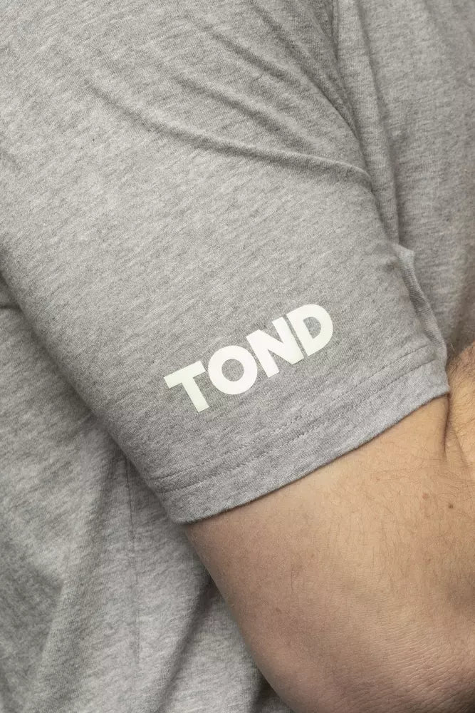 T-shirt da uomo in cotone grigio Tond