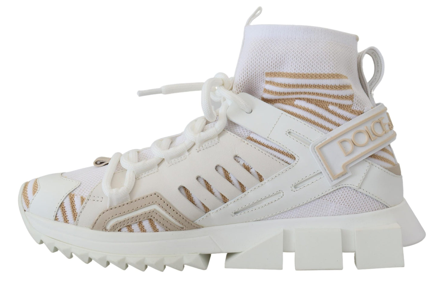 Dolce &amp; Gabbana Elegante Sneakers SORRENTO Bianca Beige