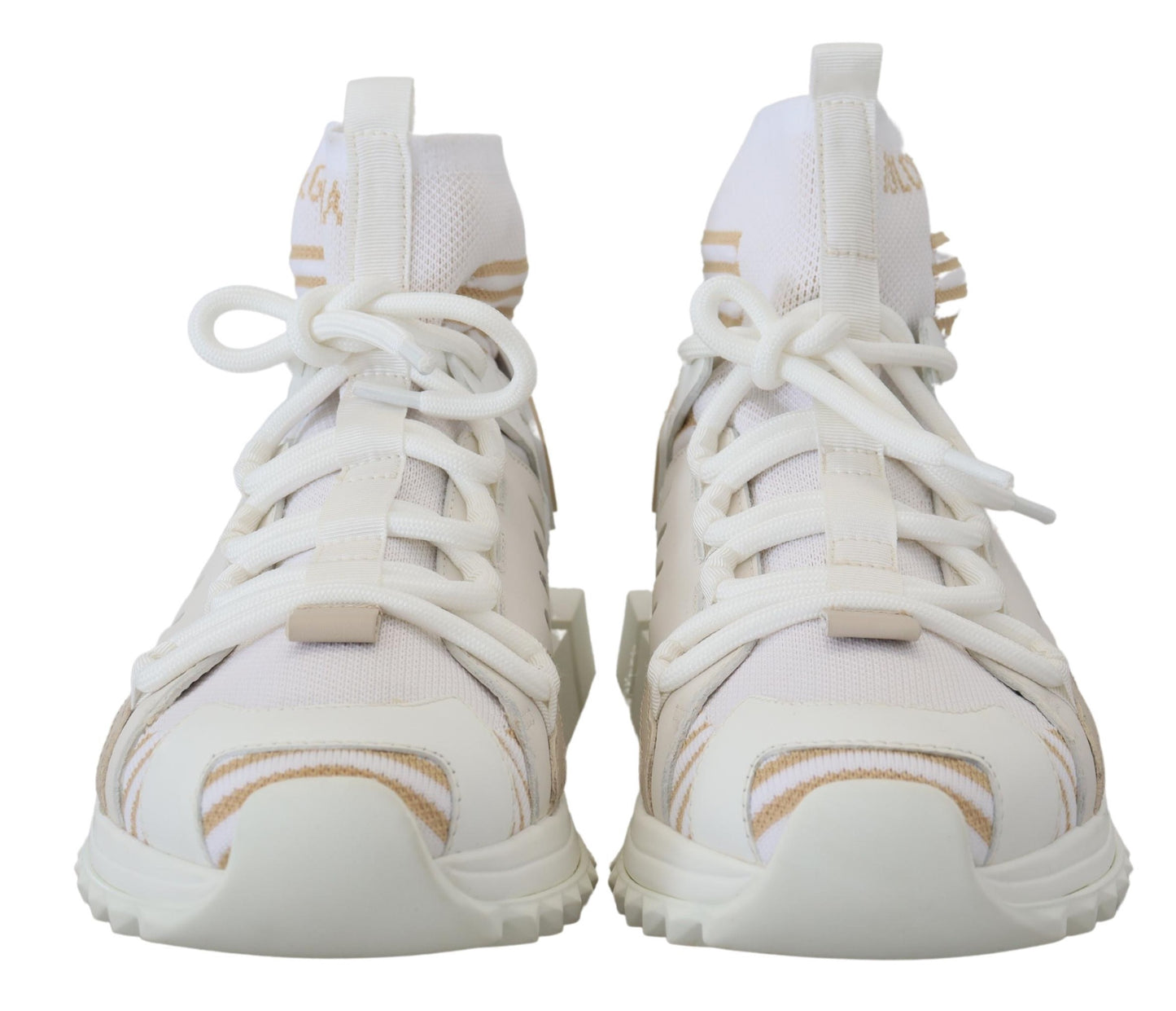 Dolce &amp; Gabbana Elegante Sneakers SORRENTO Bianca Beige