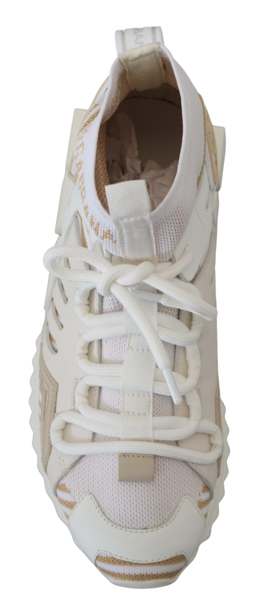 Dolce &amp; Gabbana Elegante Sneakers SORRENTO Bianca Beige