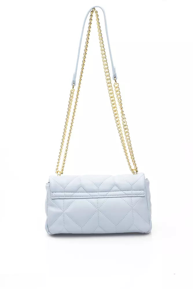 Baldinini Trend Elegant Light Blue Shoulder Bag with Golden Accents