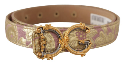 Cintura Dolce &amp; Gabbana Chic in pelle oro e rosa