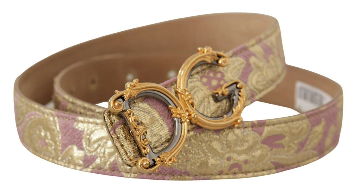 Cintura Dolce &amp; Gabbana Chic in pelle oro e rosa