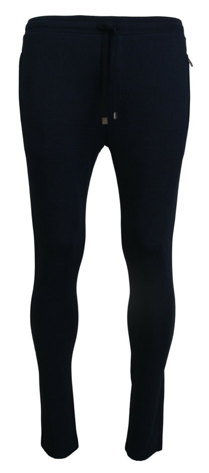 Dolce & Gabbana Elegant Blue Casual Track Sweatpants